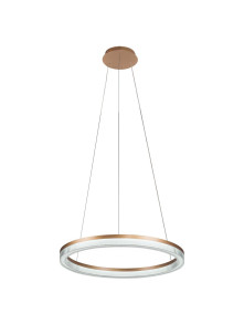 Żyrandol typu ring 60 cm złoto-transparentny pierścień Midway Cristal glamour LED 40W z regulowaną barwą światła CCT Żyrandol typu ring 60 cm złoto-transparentny pierścień Midway Cristal glamour LED 40W z regulowaną barwą światła CCT