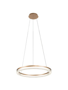 Żyrandol typu ring 60 cm złoto-transparentny pierścień Midway Cristal glamour LED 40W z regulowaną barwą światła CCT Żyrandol typu ring 60 cm złoto-transparentny pierścień Midway Cristal glamour LED 40W z regulowaną barwą światła CCT