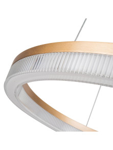 Żyrandol typu ring 60 cm złoto-transparentny pierścień Midway Cristal glamour LED 40W z regulowaną barwą światła CCT Żyrandol typu ring 60 cm złoto-transparentny pierścień Midway Cristal glamour LED 40W z regulowaną barwą światła CCT