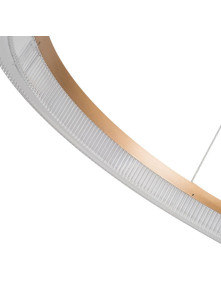 Żyrandol typu ring 60 cm złoto-transparentny pierścień Midway Cristal glamour LED 40W z regulowaną barwą światła CCT Żyrandol typu ring 60 cm złoto-transparentny pierścień Midway Cristal glamour LED 40W z regulowaną barwą światła CCT