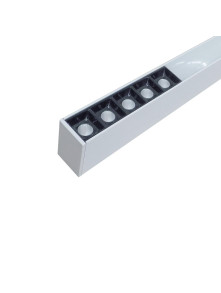 Lampa wisząca biała metalowa belka Cali L Tuya 80 cm LED 32W nad stol w jadalni salonie biurze z regulowaną barwą światła 