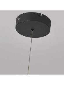 Designerski żyrandol z pozawijanym wężem świetlnym LED Meleca M czarna rurka 36W z regulowaną barwą światła CCT Designerski żyrandol z pozawijanym wężem świetlnym LED Meleca M czarna rurka 36W z regulowaną barwą światła CCT