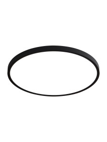 Czarny okrągły plafon sufitowy California 40 cm niska grubość 2.5 cm LED 36W regulowana barwa światła CCT