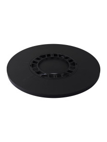 Czarny okrągły plafon sufitowy California 40 cm niska grubość 2.5 cm LED 36W regulowana barwa światła CCT
