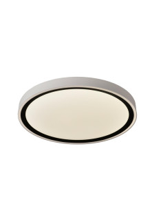 Okrągły mały czarno-biały plafon LED 18W Vegas 30 cm z IP 54 neutralna barwa 4000K Okrągły mały czarno-biały plafon LED 18W Vegas 30 cm z IP 54 neutralna barwa 4000K