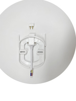 Okrągły mały czarno-biały plafon LED 18W Vegas 30 cm z IP 54 neutralna barwa 4000K 