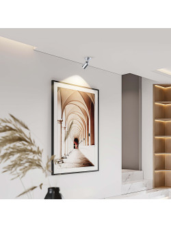 Niewielki reflektor sufitowy tuba 5.5 cm regulowany na boki Belize 1 spot chrom IP44 GU10