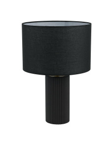Lampa stołowa z czarnym materiałowym abażurem Tokio na komodę stolik 