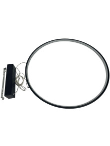 Czarna lampa wisząca duża obręcz / okrągły ring do lustra w łazience LED 90 cm MIRROR 47W z regulowaną barwą CCT
