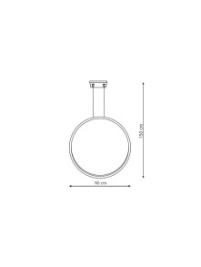 Biała lampa wisząca duża obręcz / okrągły ring do lustra w łazience LED 90 cm MIRROR 50W 3000K ciepła barwa Biała lampa wisząca duża obręcz / okrągły ring do lustra w łazience LED 90 cm MIRROR 50W 3000K ciepła barwa