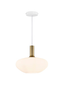 Owalna lampa wisząca Alton 35 - Nordlux - duży klosz z opalizującego szkła Owalna lampa wisząca Alton 35 - Nordlux - duży klosz z opalizującego szkła