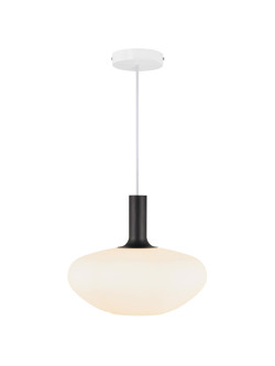 Owalna lampa wisząca Alton 35 - Nordlux - duży klosz z opalizującego szkła 