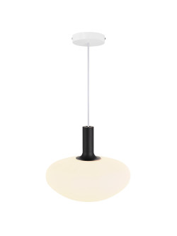 Owalna lampa wisząca Alton 35 - Nordlux - duży klosz z opalizującego szkła 