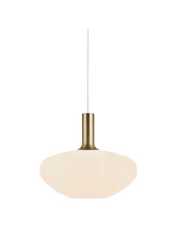 Owalna lampa wisząca Alton 35 - Nordlux - duży klosz z opalizującego szkła 