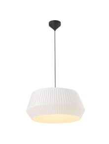 Skandynawska lampa wisząca Dicte 53 cm duży abażur z białej tkaniny, nad stolik, Nordlux Skandynawska lampa wisząca Dicte 53 cm duży abażur z białej tkaniny, nad stolik, Nordlux