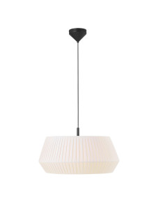 Skandynawska lampa wisząca Dicte 53 cm duży abażur z białej tkaniny, nad stolik, Nordlux Skandynawska lampa wisząca Dicte 53 cm duży abażur z białej tkaniny, nad stolik, Nordlux
