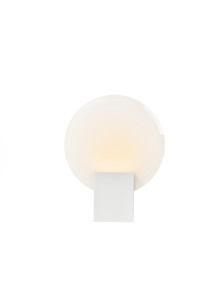 Biały designerski kinkiet łazienkowy Hester talerz płytka z IP44 - Nordlux Biały designerski kinkiet łazienkowy Hester talerz płytka z IP44 - Nordlux