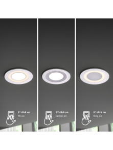 Oczko sufitowe Clyde 8 cm - wpuszczane, LED 4W 2700K, ściemniacz 3-stopniowy Oczko sufitowe Clyde 8 cm - wpuszczane, LED 4W 2700K, ściemniacz 3-stopniowy