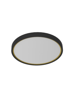 Czarna lampa sufitowa LED do łazienki Noxy z IP44 - regulowana barwa ​ światła