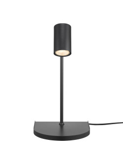 Czarny kinkiet ścienny z półką Cody, port USB, ruchomy regulowany reflektorek - Nordlux
