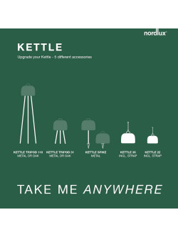 Podstawa do lampy Kettle - czarny trójnóg / tripod, niski 33 cm