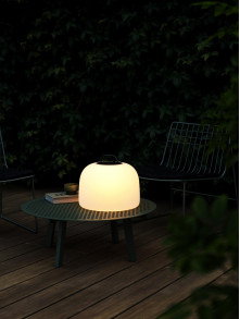 Przenośna lampa ogrodowa Kettle To-Go 36, z IP65, ładowana USB, ściemnialna, z tworzywa, czarny uchwyt