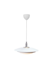 Biała lampa wisząca Bretagne skandynawska do kuchni z metalowym kloszem - Nordlux
