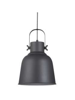 Czarna lampa wisząca Adrian - metalowy surowy skandynawski klosz nad stół, Nordlux