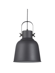 Czarna lampa wisząca Adrian - metalowy surowy skandynawski klosz nad stół, Nordlux