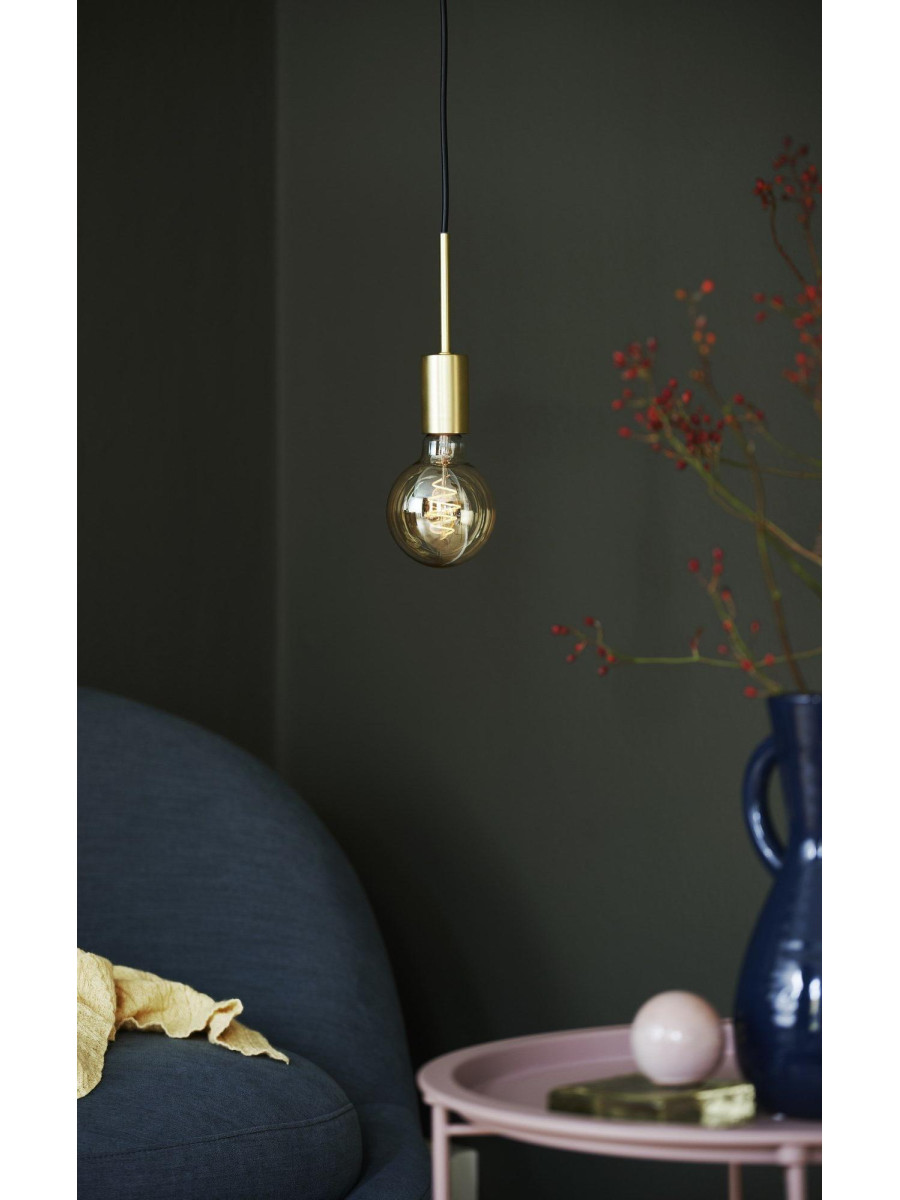 Minimalistyczny złoty zwis loftowy Paco bez osłony żarówki, długi 200 cm - Nordlux