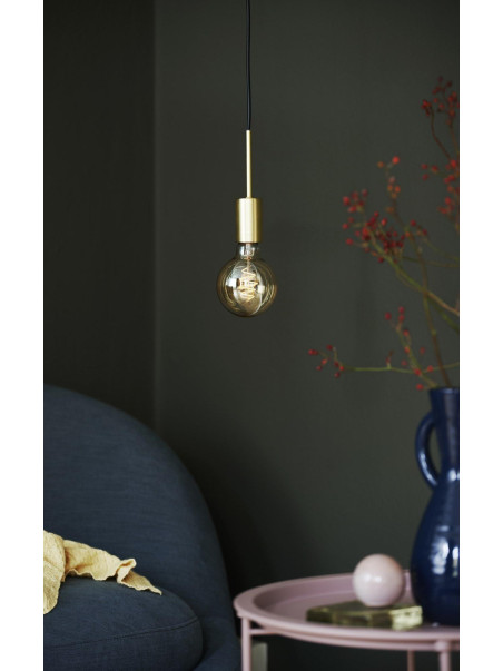 Minimalistyczny złoty zwis loftowy Paco bez osłony żarówki, długi 200 cm - Nordlux