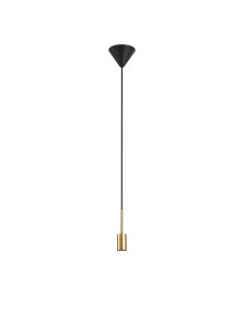 Minimalistyczny złoty zwis loftowy Paco bez osłony żarówki, długi 200 cm - Nordlux