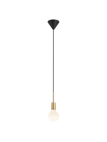 Minimalistyczny złoty zwis loftowy Paco bez osłony żarówki, długi 200 cm - Nordlux