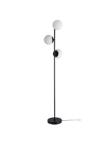 Nowoczesna czarna lampa podłogowa Lilly 3 mleczne kule, do salonu - Nordlux