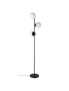Nowoczesna czarna lampa podłogowa Lilly 3 mleczne kule, do salonu - Nordlux