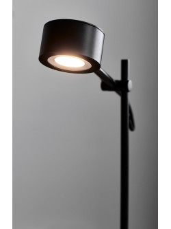 Czarna minimalistyczna lampa podłogowa Clyde LED podwójna - regulowana, z ściemniaczem 2700K