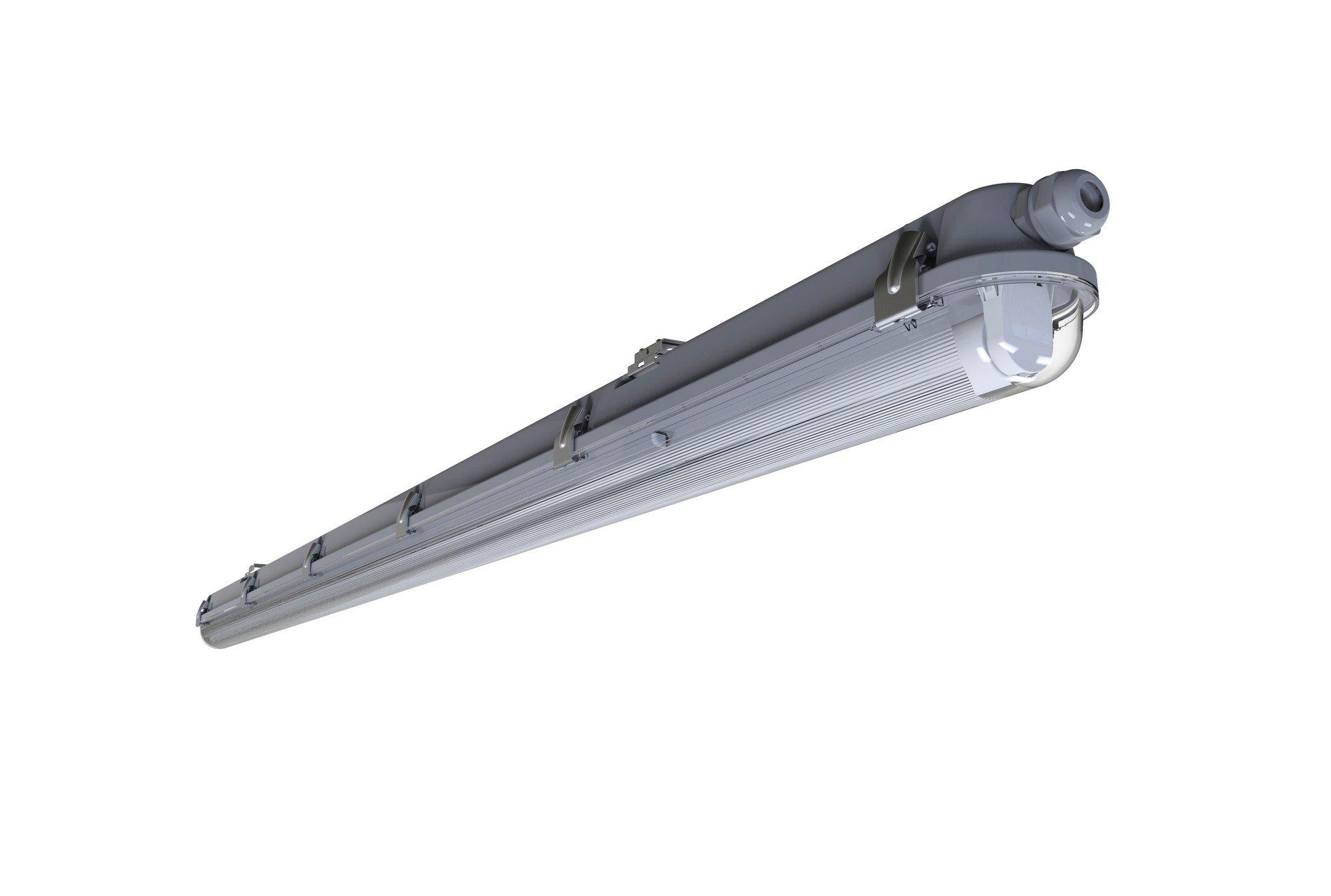 Podłużna lampa garażowa do piwnicy Works IP65, 155 cm, z świetlówką LED 24W 2112lm