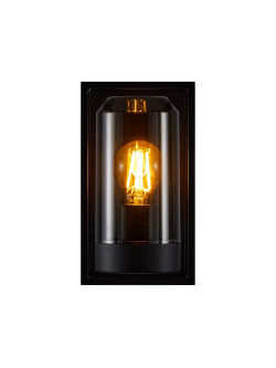 Zewnętrzna lampa elewacyjna Griffin czarna na ścianę z czerwonej cegły loft - Nordlux