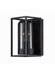 Zewnętrzna lampa elewacyjna Griffin czarna na ścianę z czerwonej cegły loft - Nordlux