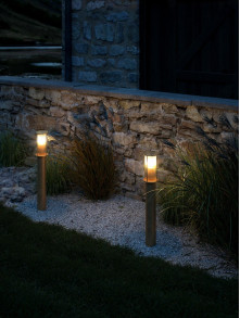 Klasyczna lampa słupek ogrodowy Linton IP54 złoty mosiężny - Nordlux