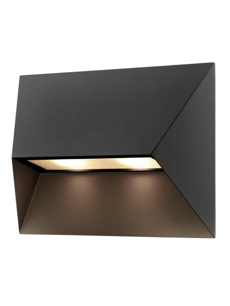 Nowoczesny kinkiet na taras Pontio 27, czarny aluminiowy, wodoszczelny z IP54 - Nordlux
