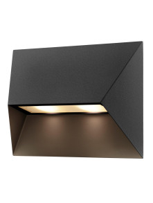 Nowoczesny kinkiet na taras Pontio 27, czarny aluminiowy, wodoszczelny z IP54 - Nordlux