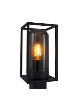 Zewnętrzna lampa stojąca Griffin czarna loft, słupek oświetlający ścieżkę ogrodową - Nordlux