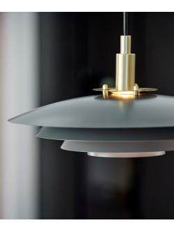 Czarna lampa wisząca Bretagne duńska do jadalni z warstwowym kloszem - Nordlux