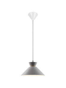 Szwedzka lampa wisząca Dial 25 cm metalowy szary klosz stożek - Nordlux