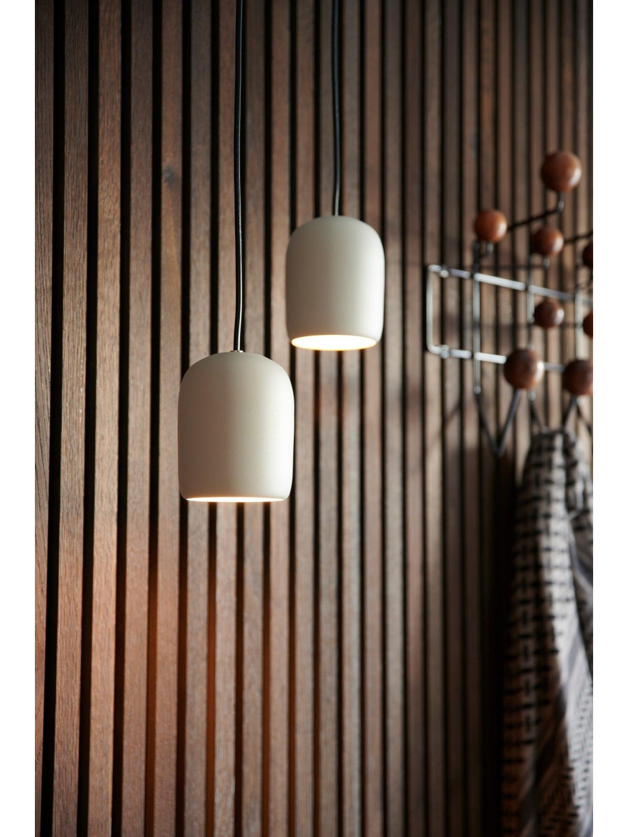 Minimalistyczna szara lampa wisząca Notti 10, nordycka z metalowym kloszem