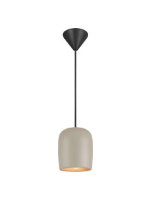 Minimalistyczna szara lampa wisząca Notti 10, nordycka z metalowym kloszem