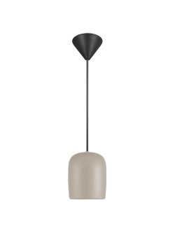 Minimalistyczna szara lampa wisząca Notti 10, nordycka z metalowym kloszem