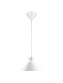 Szwedzka lampa wisząca Dial 25 cm metalowy biały klosz stożek - Nordlux Szwedzka lampa wisząca Dial 25 cm metalowy biały klosz stożek - Nordlux
