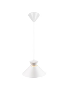 Szwedzka lampa wisząca Dial 25 cm metalowy biały klosz stożek - Nordlux Szwedzka lampa wisząca Dial 25 cm metalowy biały klosz stożek - Nordlux